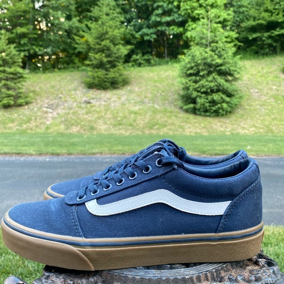 Navy Canvas Lowtop Vans - Picture 1 of 6